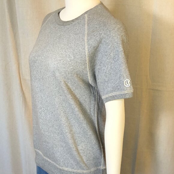 Champion + Todd Snyder Heather Gray Raglan Short Sleeve Sweatshirt XS - Picture 2 of 7